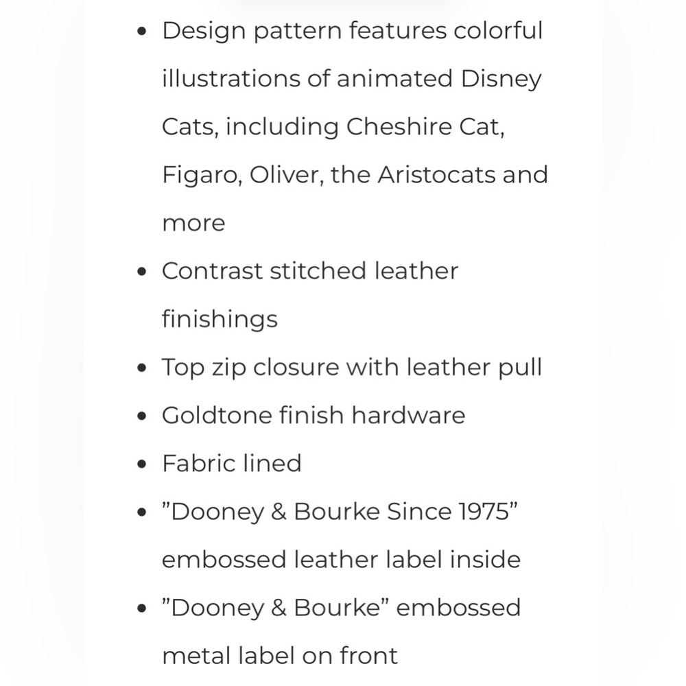 Dooney & Bourke Disney Cats Patterned Bag - Picture 3 of 7